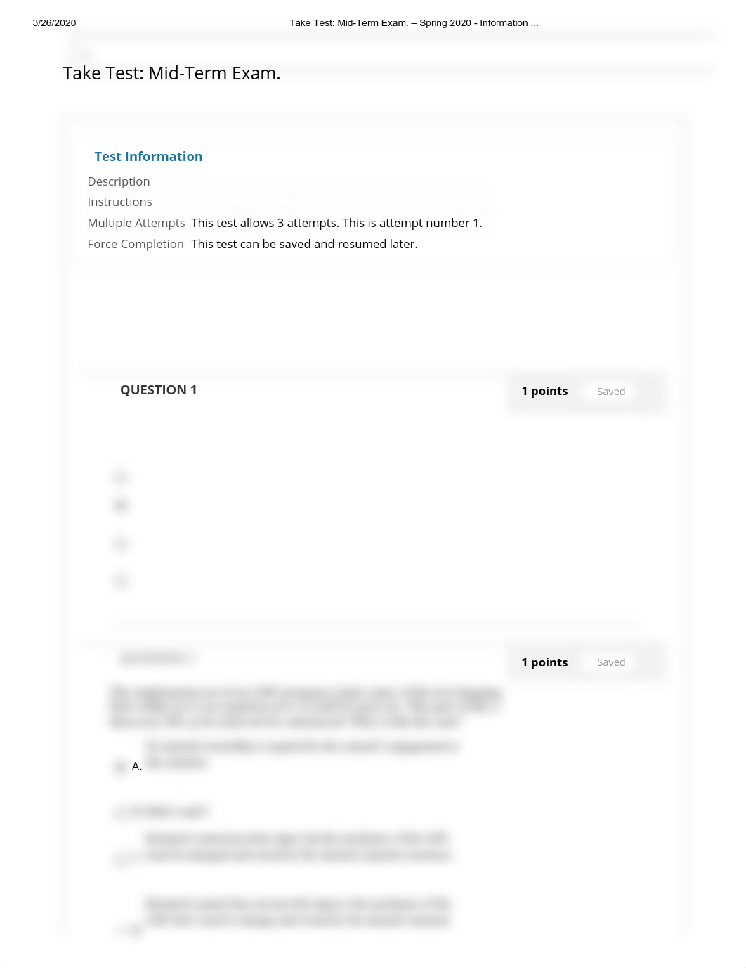 Take Test_ Mid-Term Exam. - Spring 2020 - Information .._.pdf_dn1323s5z0j_page1