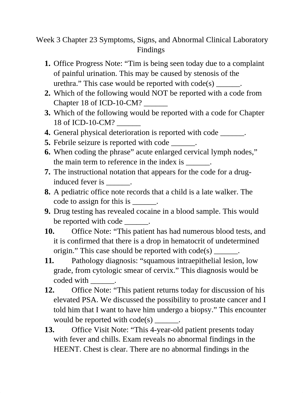 Week 3 Chapter 23 Symptoms Signs and Abnormal Clinical Laboratory Findings Quiz.docx_dn16mqejx0v_page1