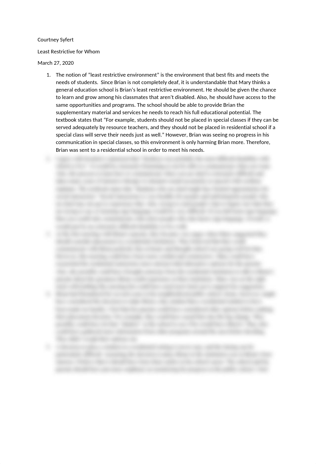 Least Restrictive for Whom- Courtney Syfert.docx_dn1oh5m3q20_page1