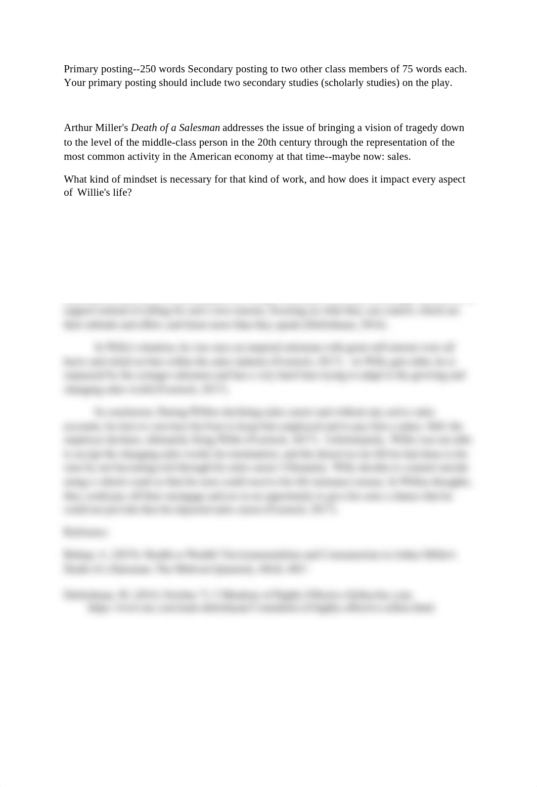 20th Century American Drama_HUM1020_2007A_Discussion Question # 2.docx_dn29urk0ftw_page1