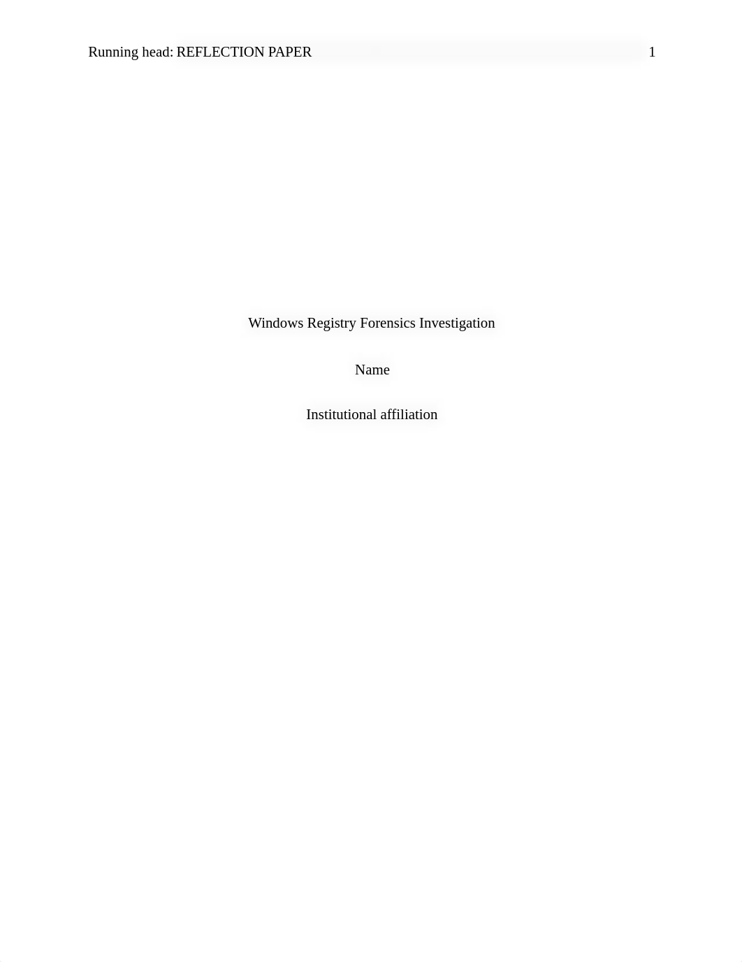 Windows Registry Forensics investigation reflection paper.docx_dn29zxrcpf2_page1