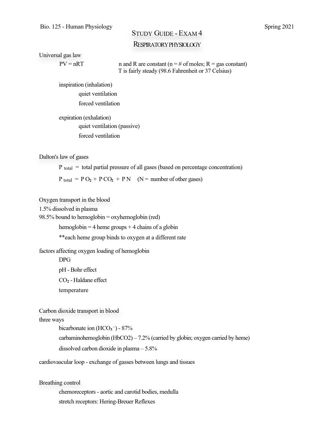 Bio 125 - Exam 4 Study Guide.pdf_dn2r0gihrpw_page1