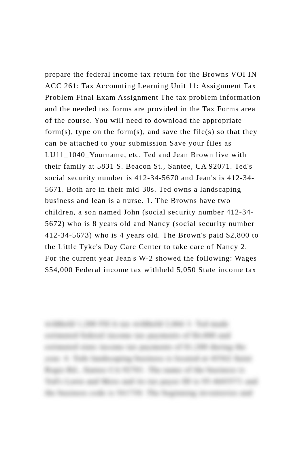 prepare the federal income tax return for the Browns VOI IN ACC .docx_dn2vn8giemk_page2