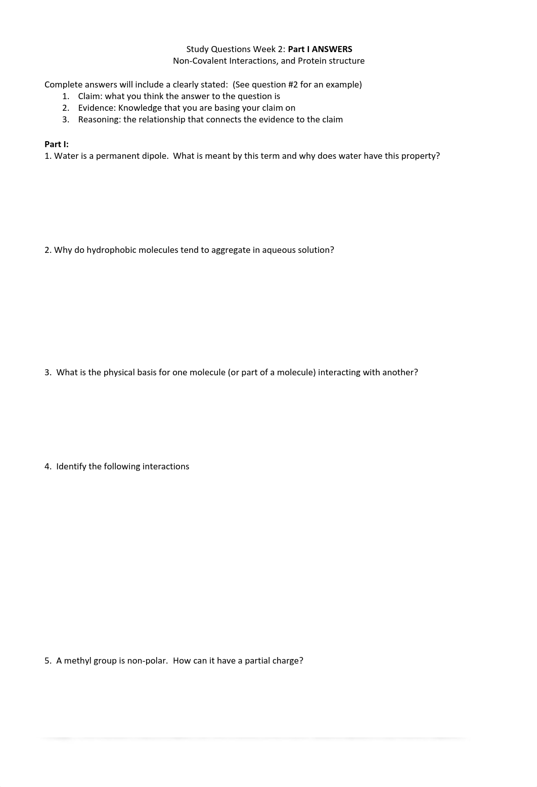 Week 4 - study questions KEY - amino acids and protein structure.pdf_dn31vbh8bs1_page1