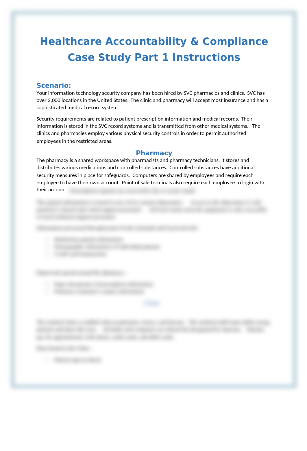 Mod 3 - Case Study 1 SVC Pharmacies and Clinics Instructions .docx_dn38w4vew02_page1