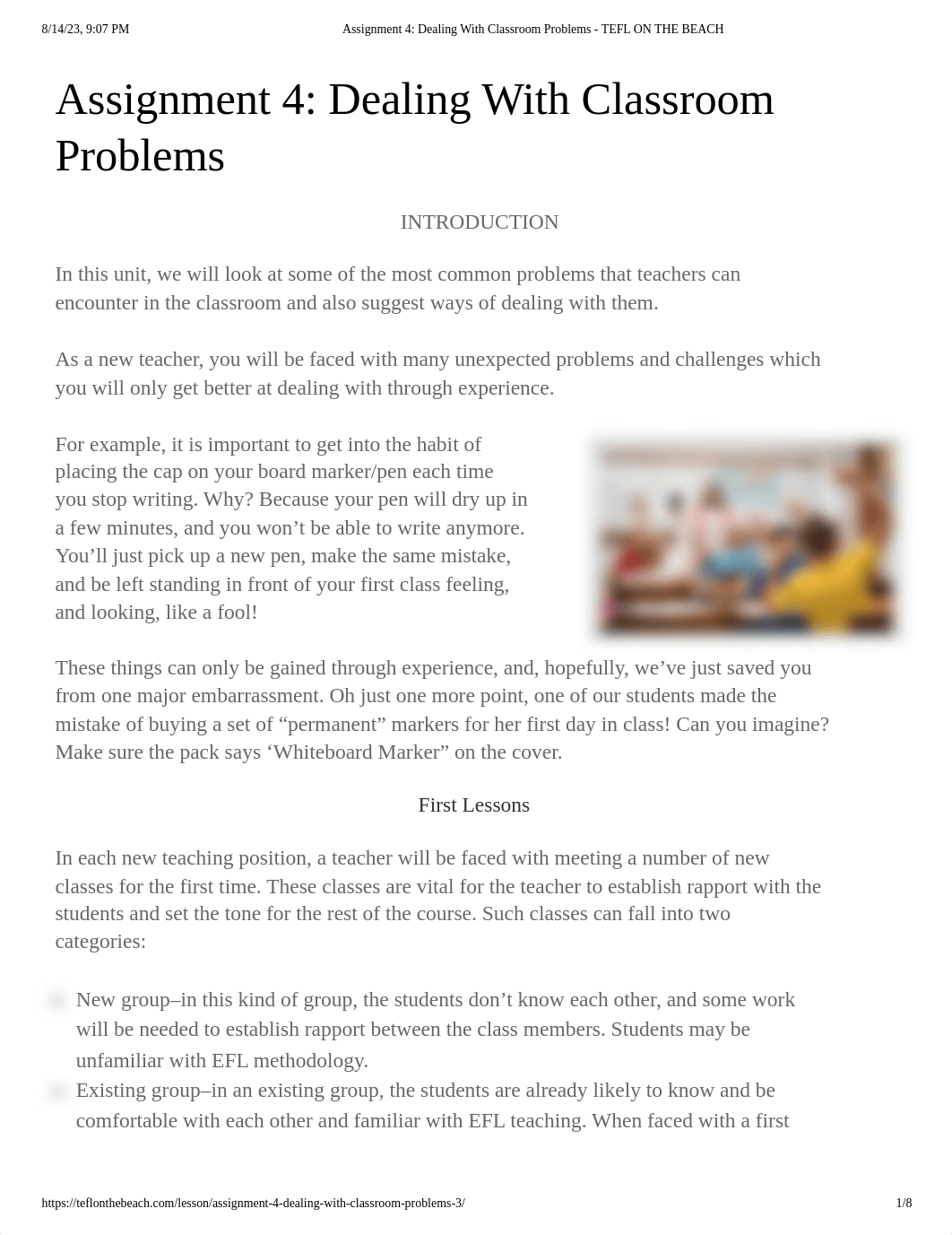 Assignment 4_ Dealing With Classroom Problems - TEFL ON THE BEACH.pdf_dn3cmoevcs0_page1