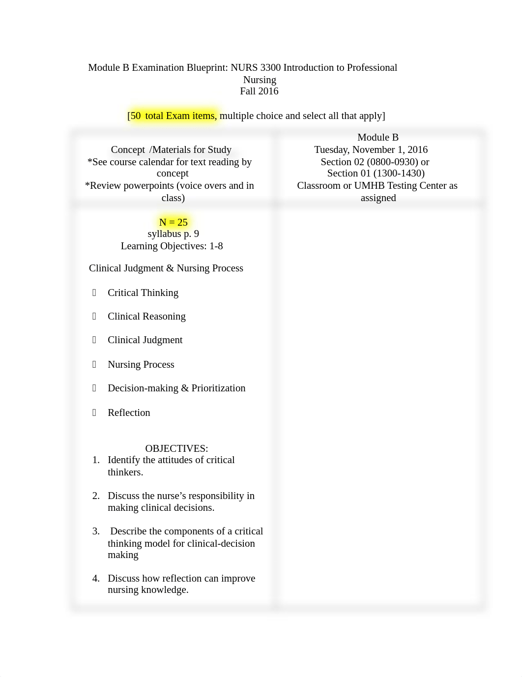 Module B Examination Blueprint NURS 3300.docx_dn3n28ud1hh_page1