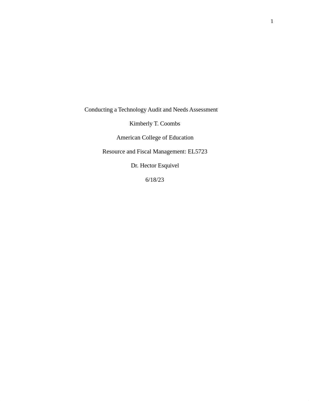 EL5723 Module 4 Analysis-Conducting a Technology Audit and Needs Assessment.docx_dn3rfolqtna_page1