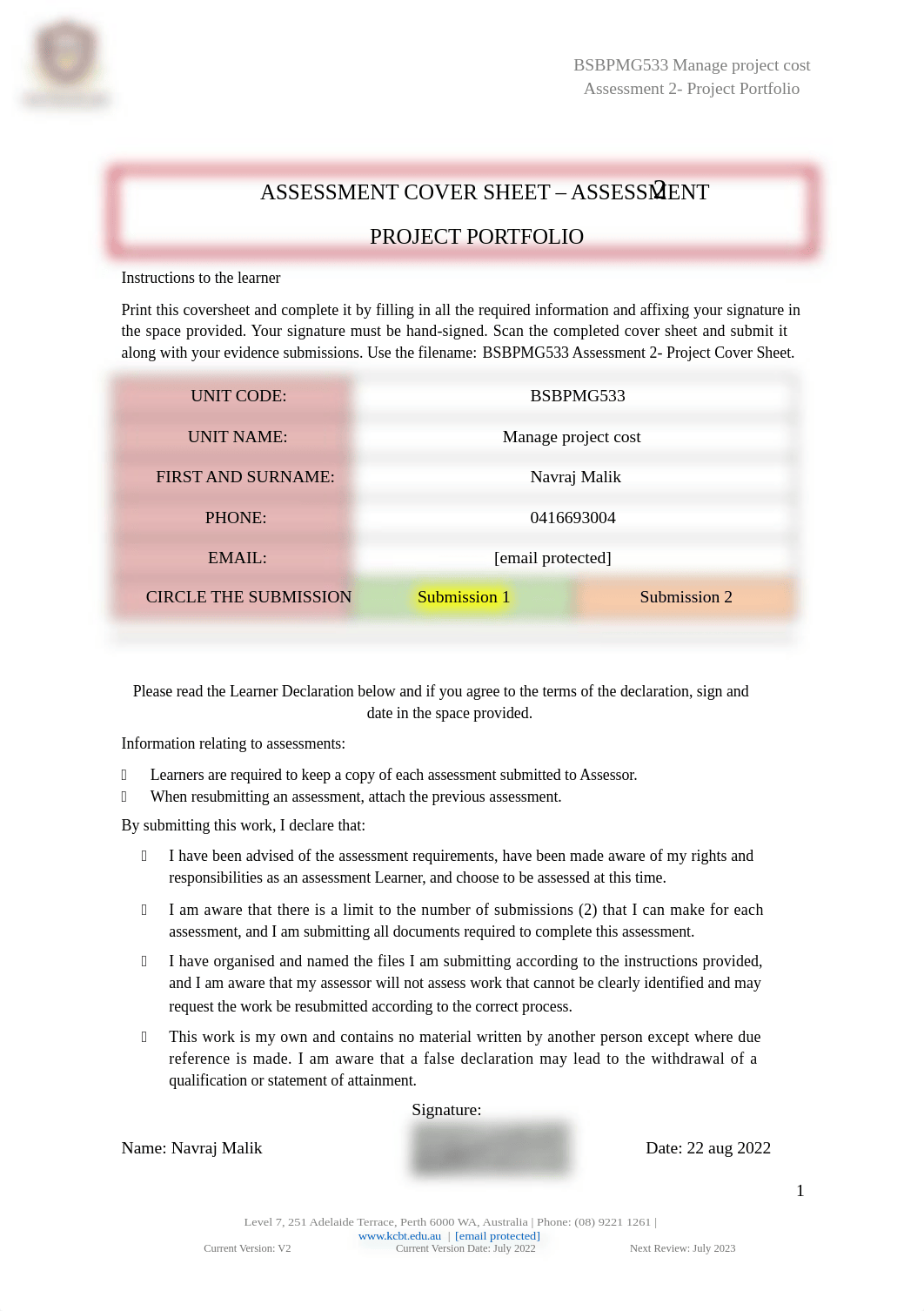 Navraj_malik_PR3532_Updated BSBPMG533 Assessment 2 Project Portfolio V2 2022.docx_dn3w64qdbjo_page1