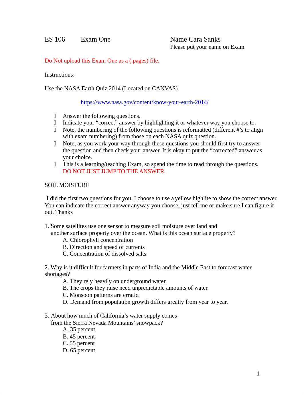 ES 106 B EXAM ONE Spring 2022.docx_dn3wf2tyb97_page1