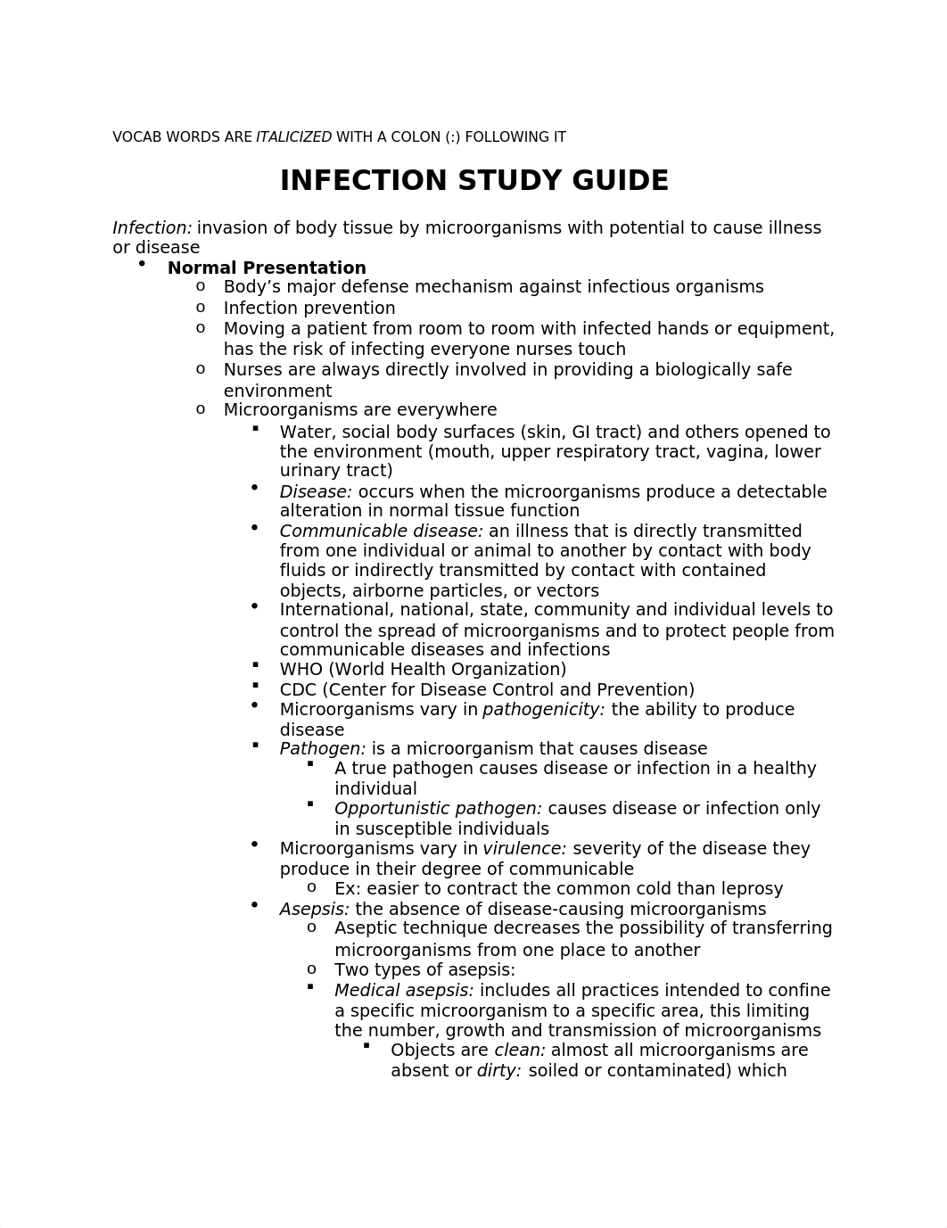 Infection Study Guide .docx_dn404ka14wg_page1