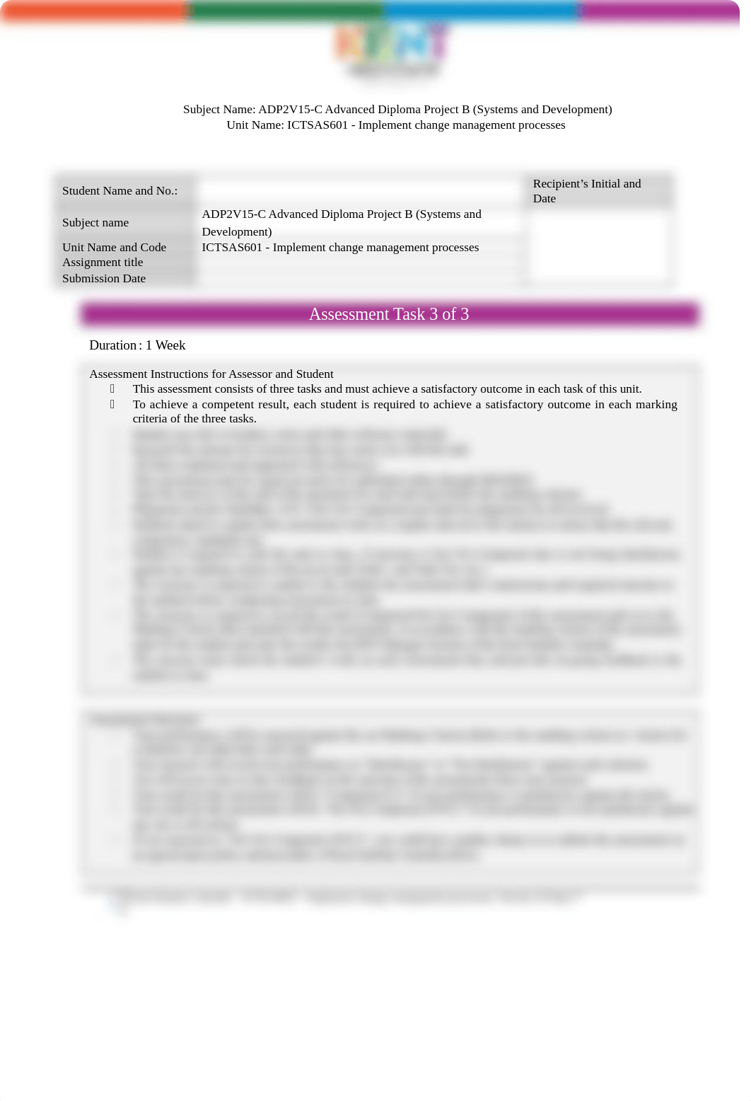 Assessment Task 3 - ICTSAS601 - Implement change management processes.docx_dn46ctgbks3_page2