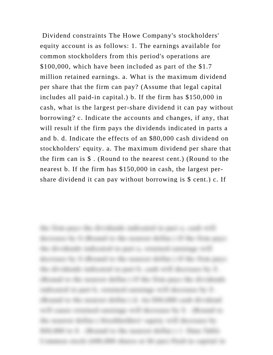 Dividend constraints The Howe Companys stockholders equity account .docx_dn4fwkhsifn_page2