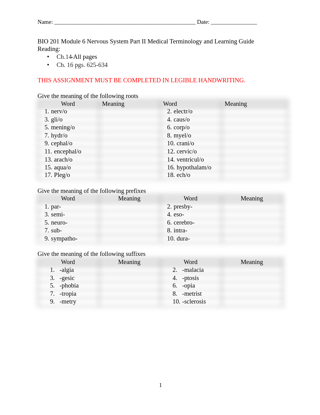 BIO 201 Module 6 Learning Guide-Nervous System II (1).pdf_dn4quctgurd_page1