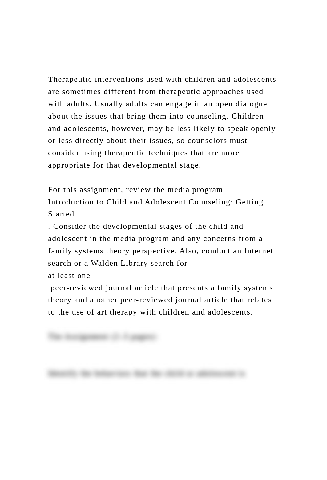 Therapeutic interventions used with children and adolescents are.docx_dn4wx2o34qw_page2