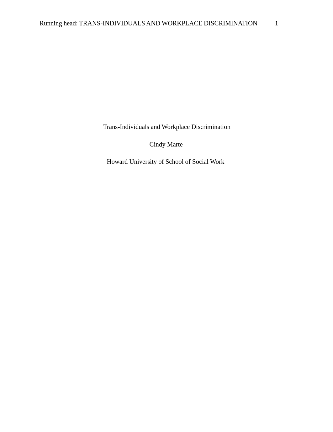 Cindy Marte. Trans-Individuals and Workplace Discrimination.docx_dn5if75sequ_page1