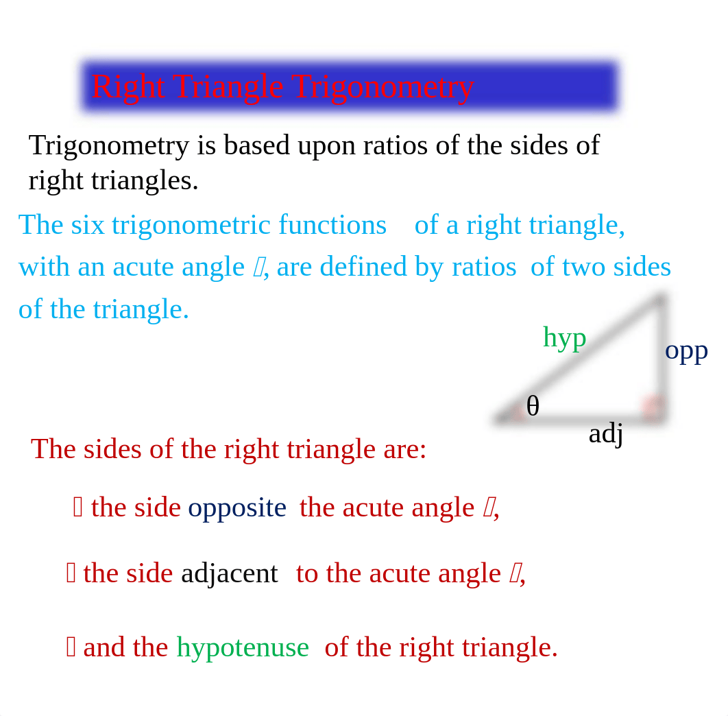 Pre-5.1 - trigonometry ratios in right triangle and special right triangles.ppt_dn5ohgvmf2i_page1