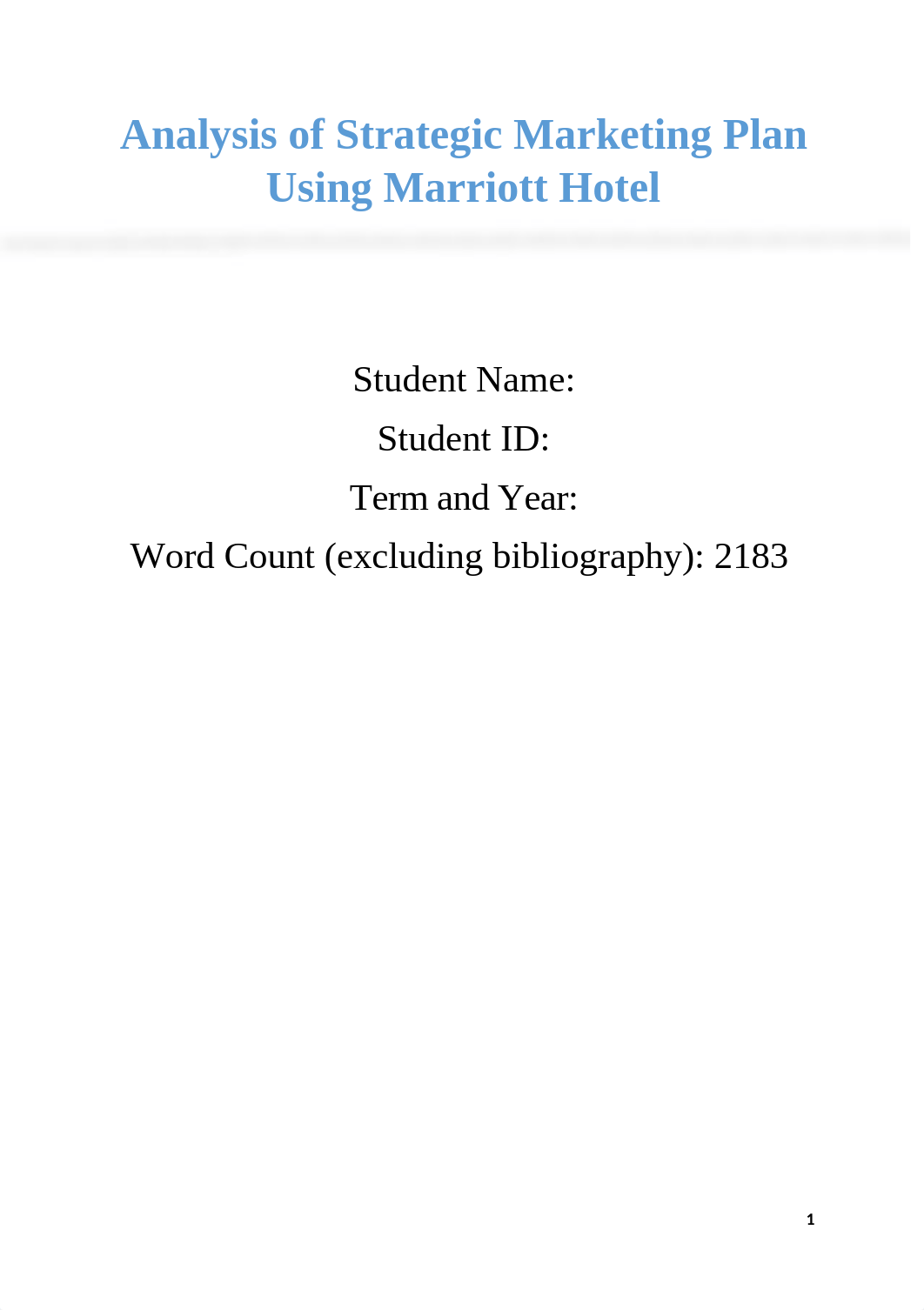 Analysis of International Strategic Marketing Plan Using Marriott Hotel.docx_dn5t7t3hyde_page1