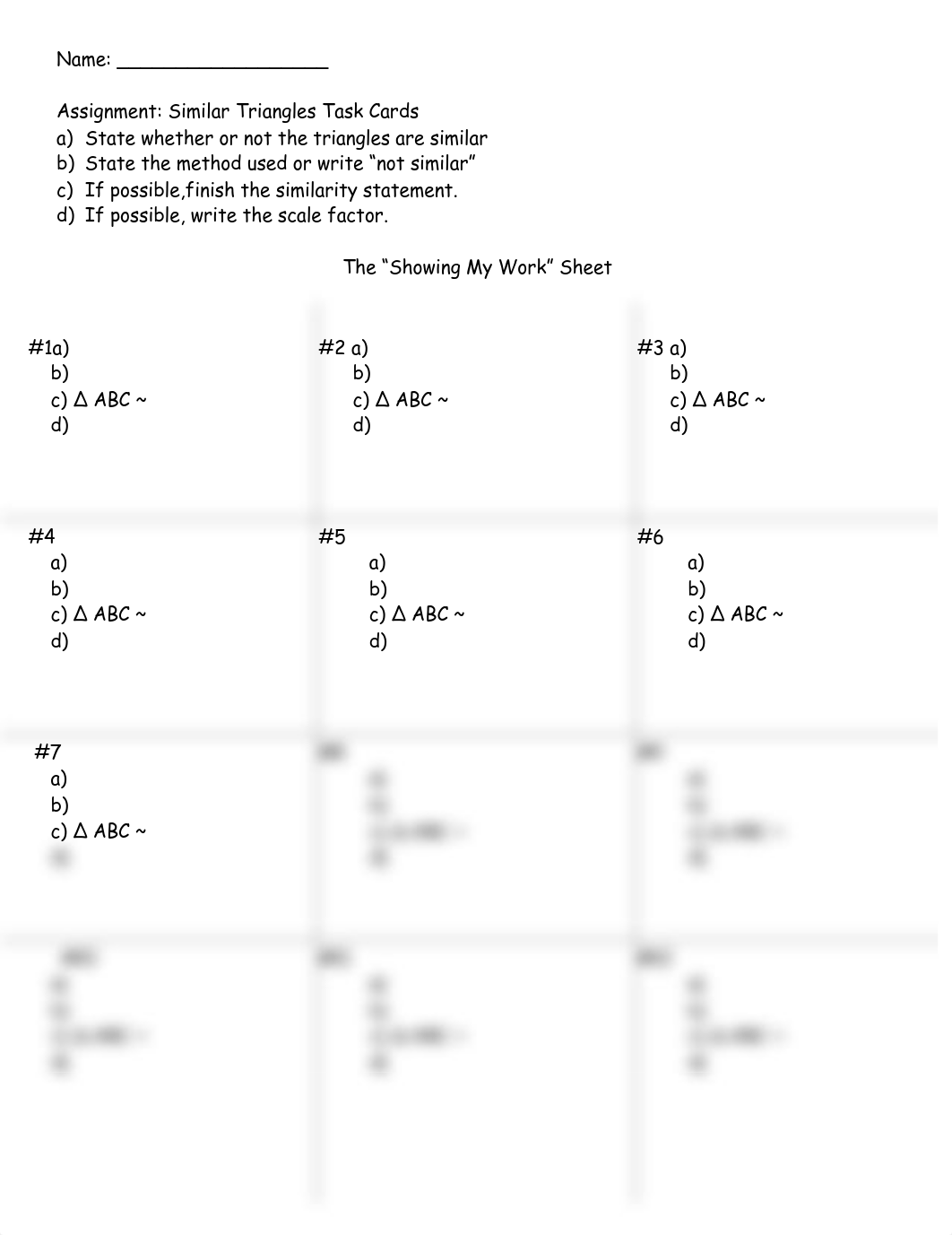 Similar Triangles Task Cards Answer Document.pdf_dn5vgzfaoq8_page1