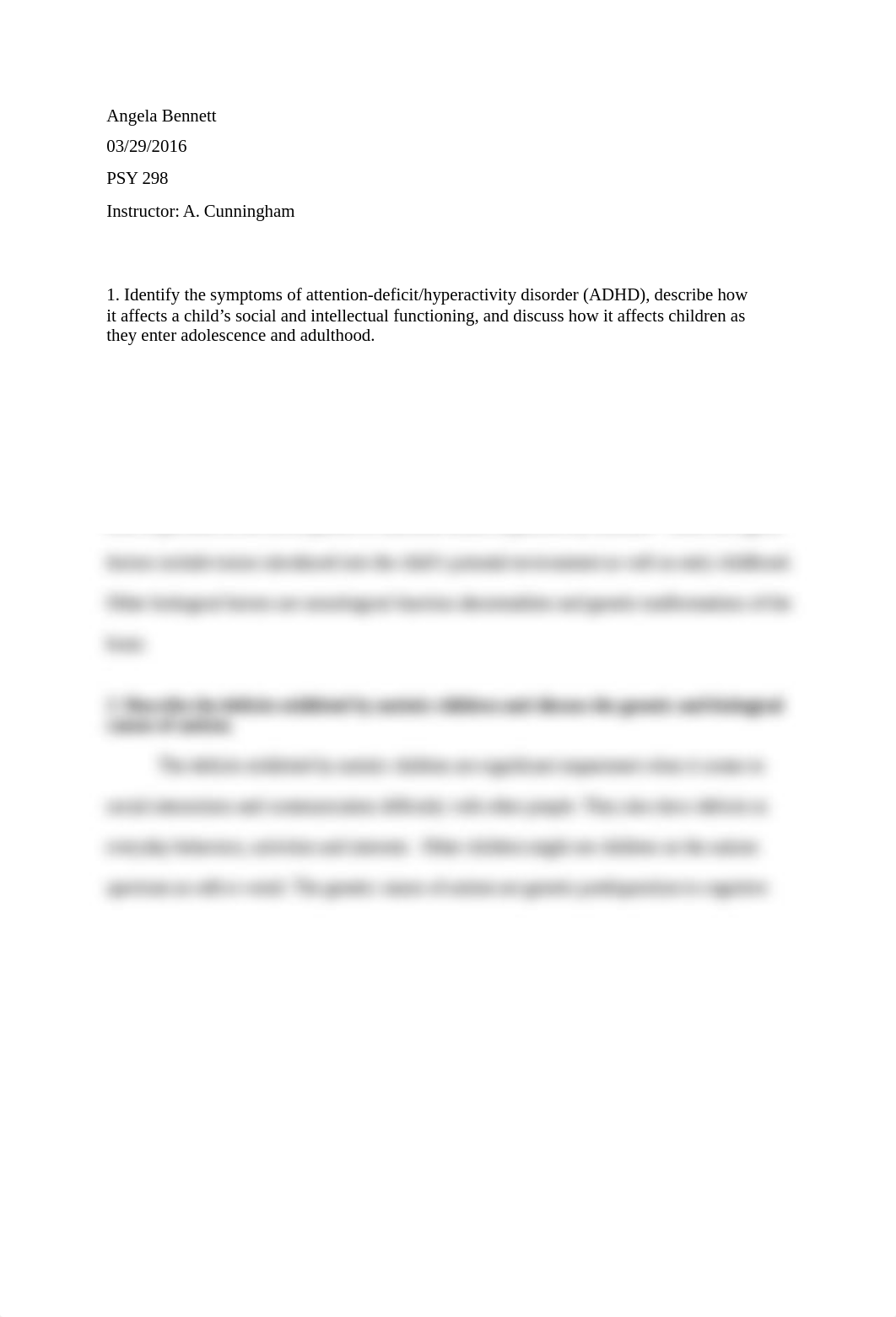 Assignment 10-Conduct Disorder, Oppositional Defiant Disorder and ADHD.docx_dn6akawkcnf_page1