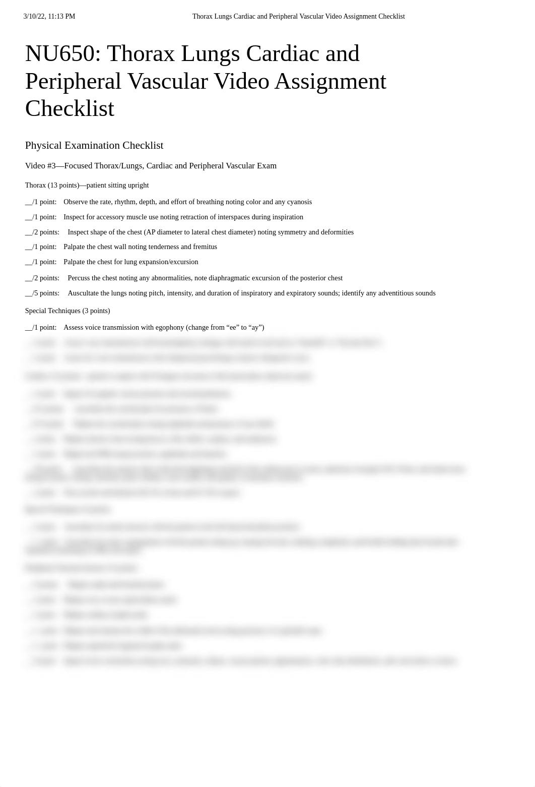 Thorax Lungs Cardiac and Peripheral Vascular Video Assignment Checklist.pdf_dn71ksfq80o_page1