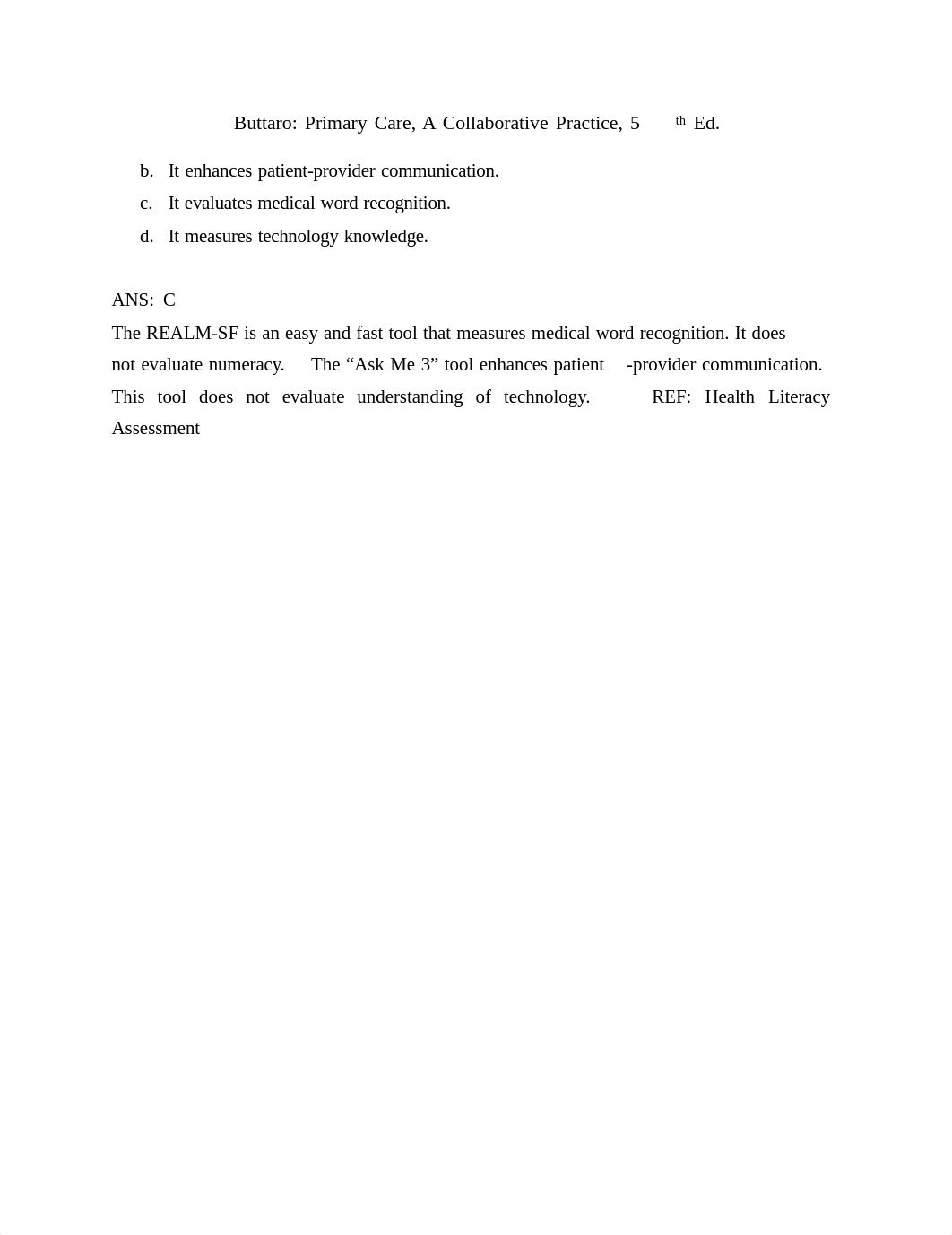 TEST BANK for Primary Care - A Collaborative Practice, 5th Edition_Terry Buttaro-10.pdf_dn7ds13p559_page1