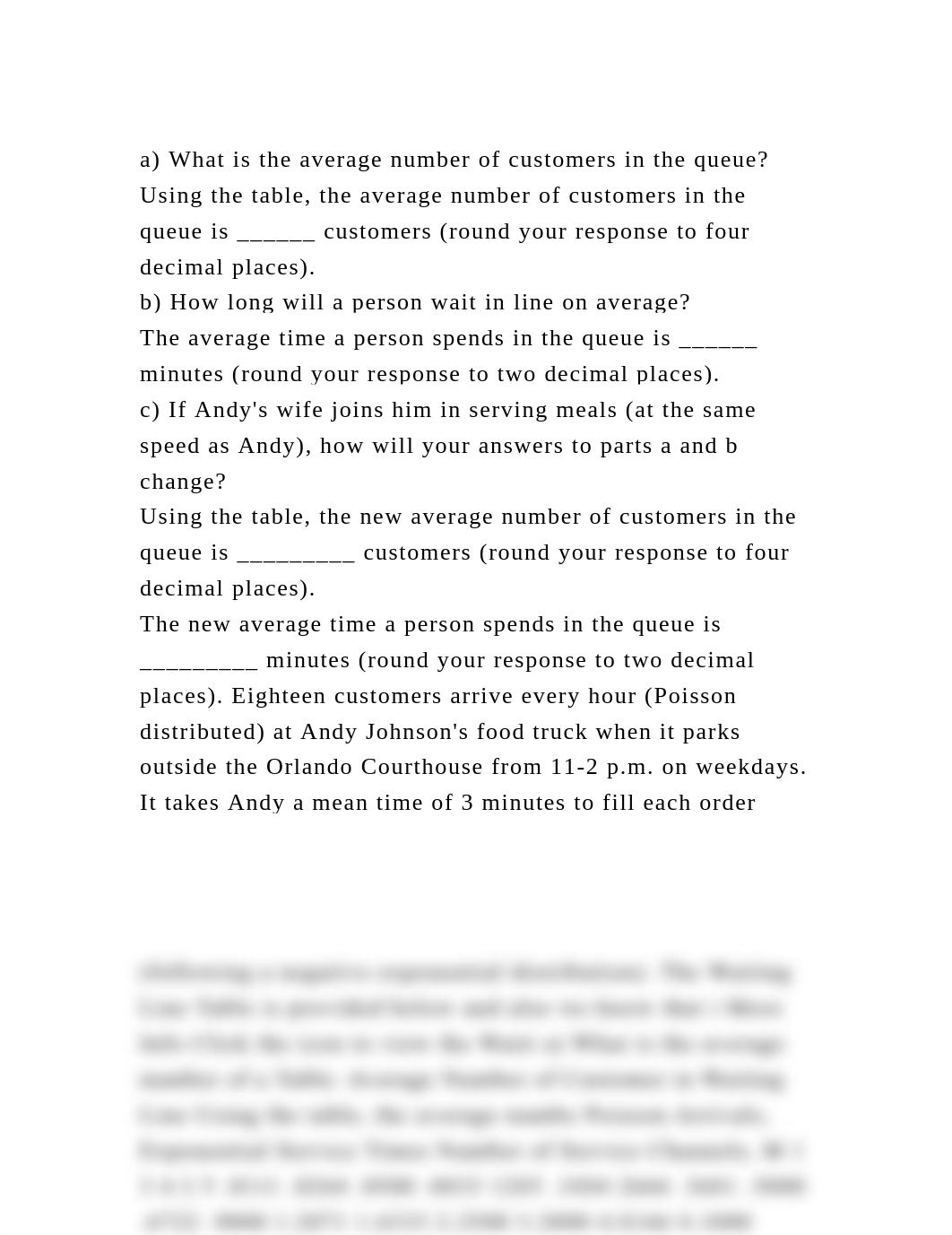 a) What is the average number of customers in the queueUsing the .docx_dn7od7zapp7_page2