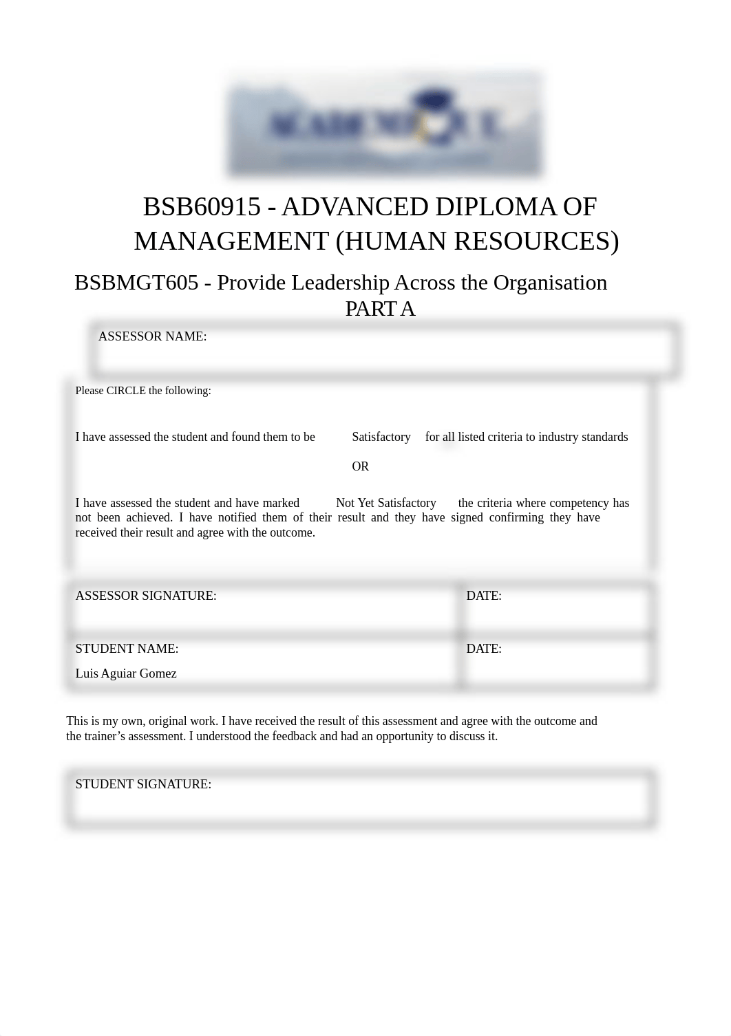 BSBMGT605 - Provide Leadership Across the Organisation PART A .pdf_dn7qieyjke7_page1