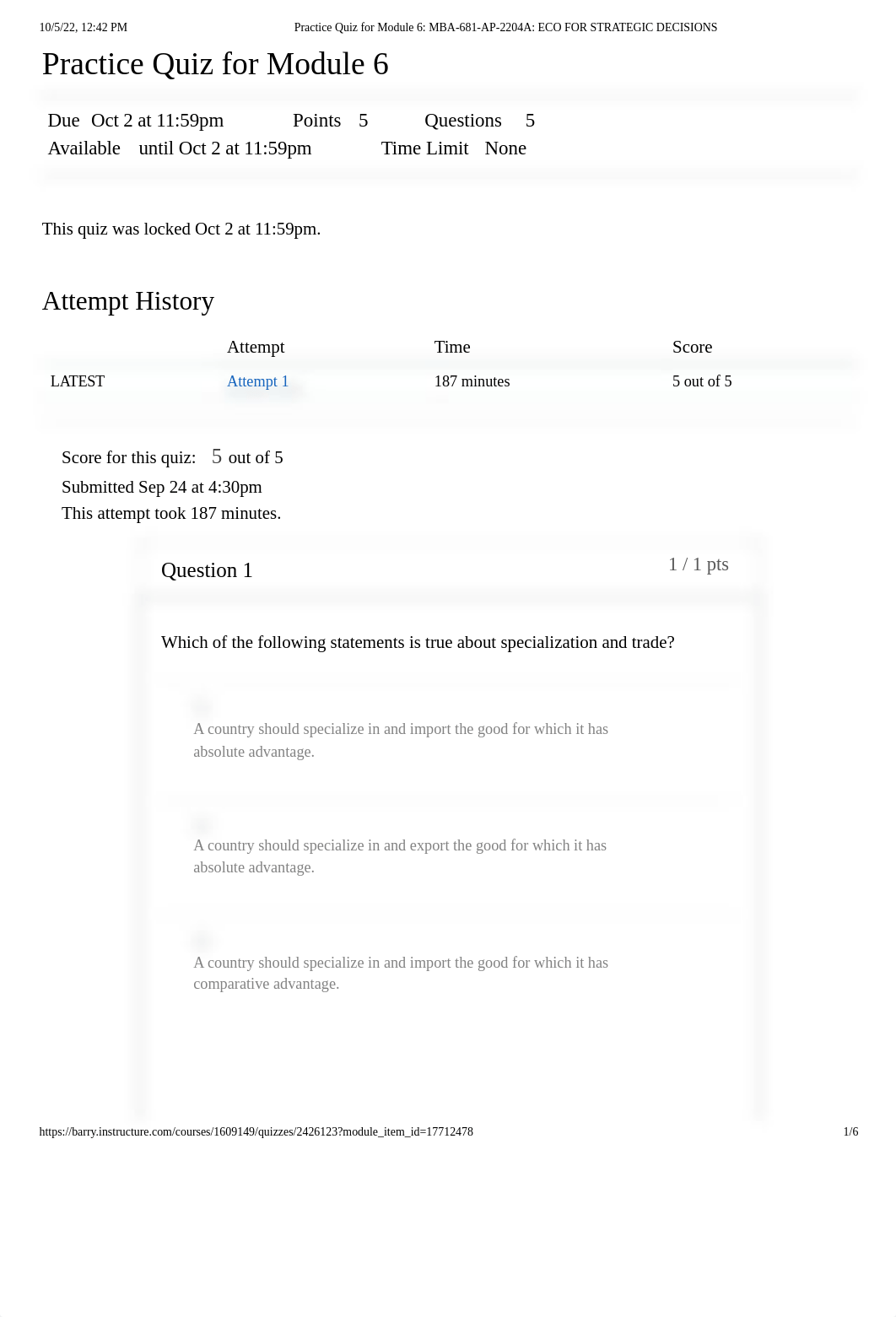 Practice Quiz for Module 6_ MBA-681-AP-2204A_ ECO FOR STRATEGIC DECISIONS (1).pdf_dn86ddft7c5_page1