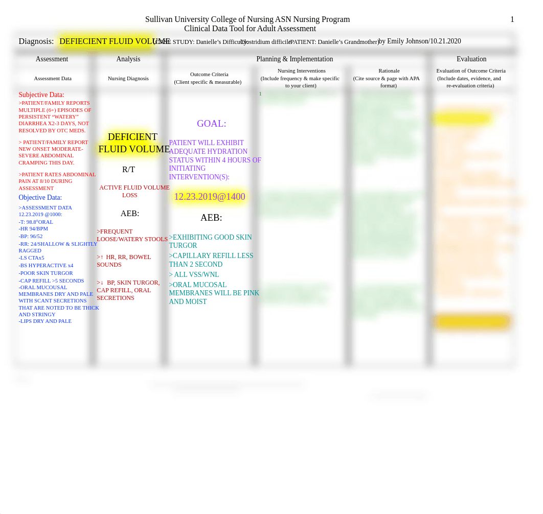 NUR230 CLINICAL W4 C. Diff Care Plan-Physical.pdf_dn88omhkf9x_page1