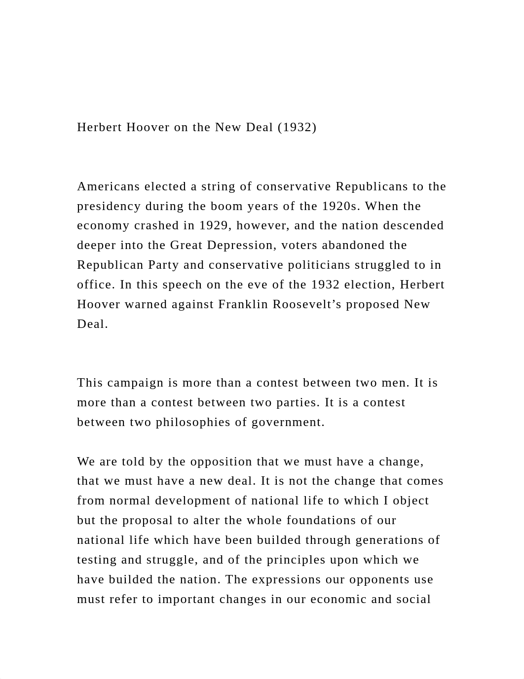 Herbert Hoover on the New Deal (1932)Americans elected a s.docx_dn8soafv573_page2