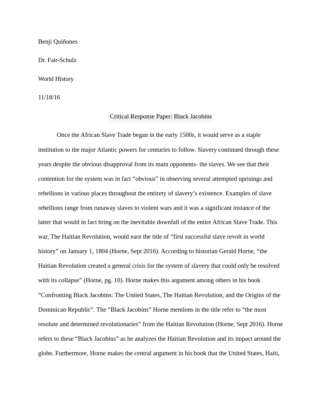 Critical Response Paper- Haitian Revolution & Black Jacobins_dn8ugycxjap_page1