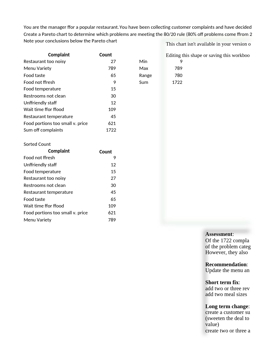 MGT 591_ Basic Tools Exercise_Quality Management_ Michaela Lewis.xlsx_dn9022agsss_page1