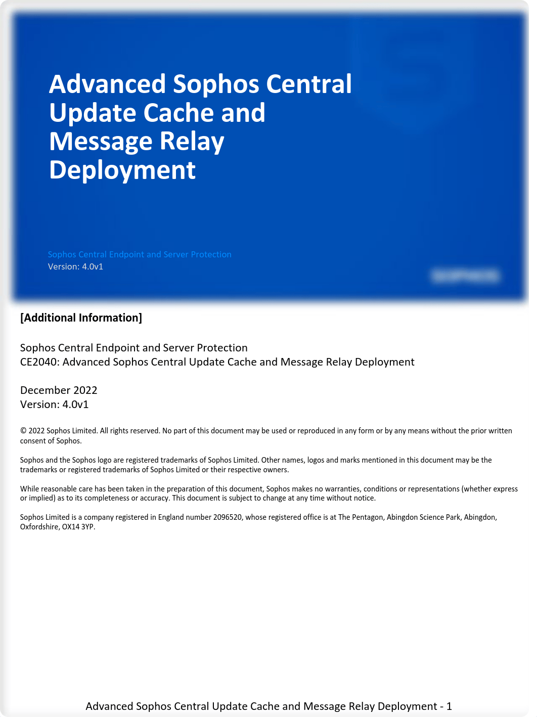 CE2040 4.0v1 Advanced Sophos Central Update Cache and Message Relay Deployment.pdf_dn99ws2ffxu_page1