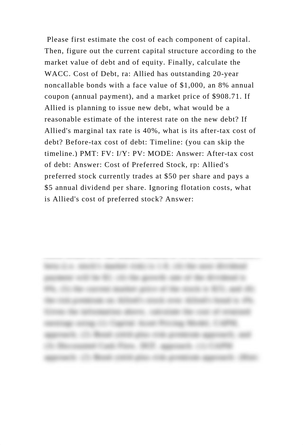 Please first estimate the cost of each component of capital. Then, fi.docx_dna22blol25_page2