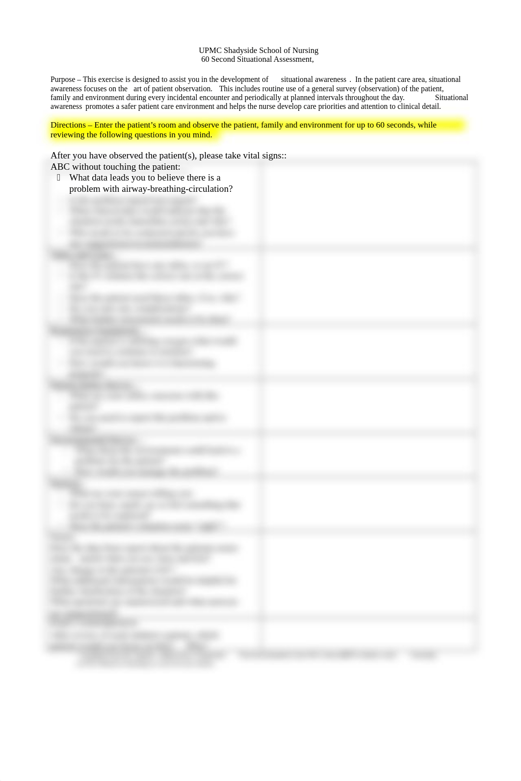 60 Second Situational Assessment.doc_dnafr04mko3_page1