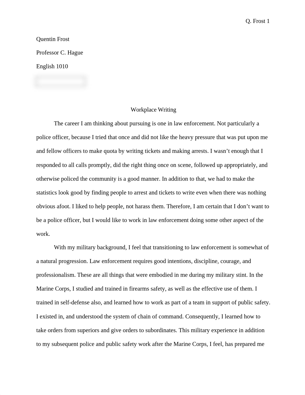 Essay 2 Workplace Writing First Draft-Quentin Frost.docx_dnalix09ota_page1