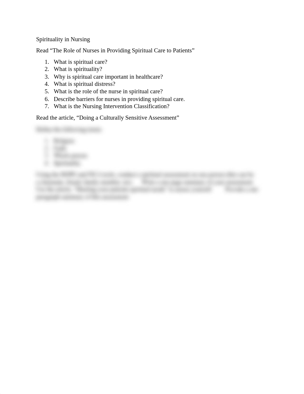 Spirituality in Nursing assignment.docx_dnasjklcuh6_page1