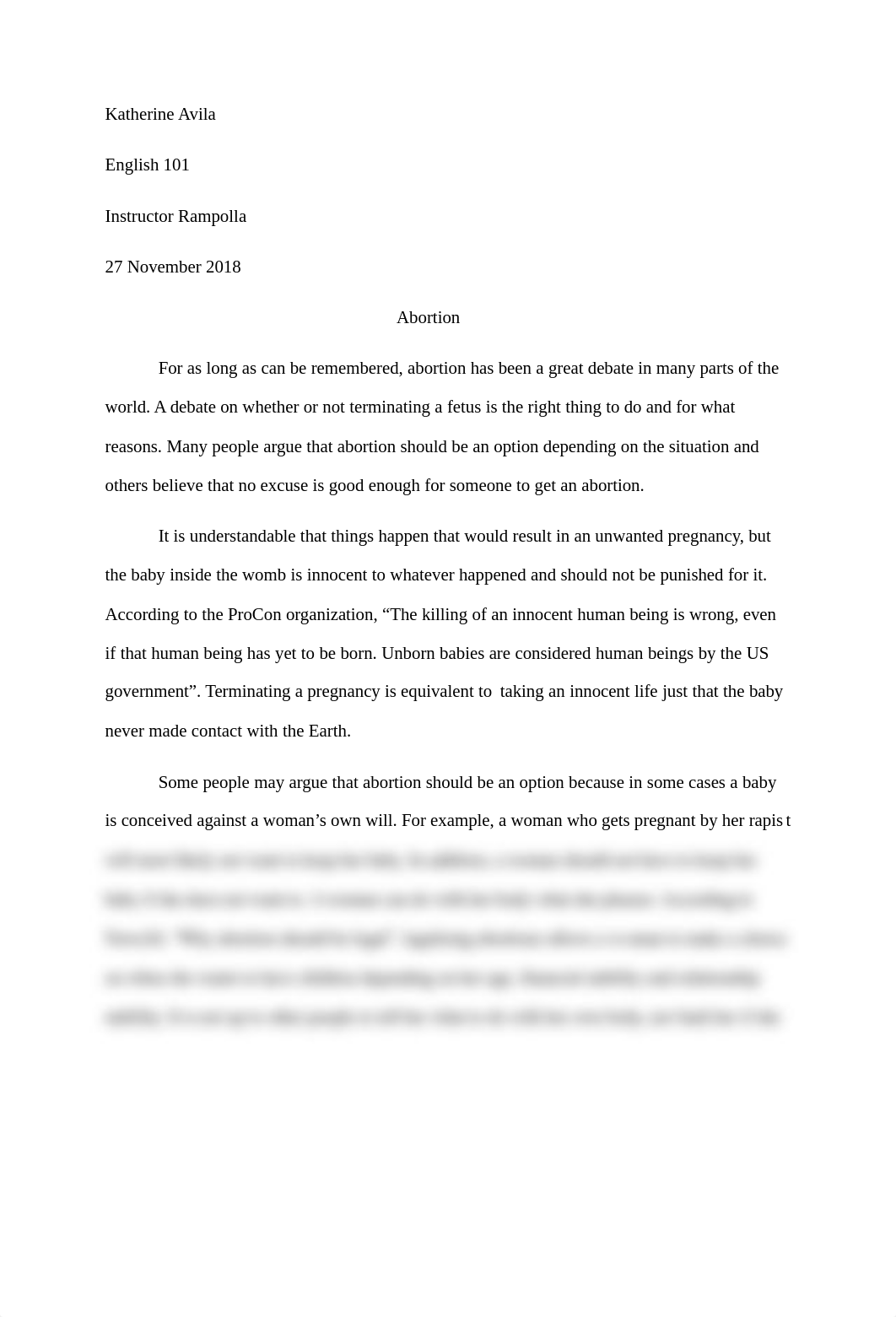 ENG 101. Abortion Essay.pdf_dnb8rkqyzi7_page1