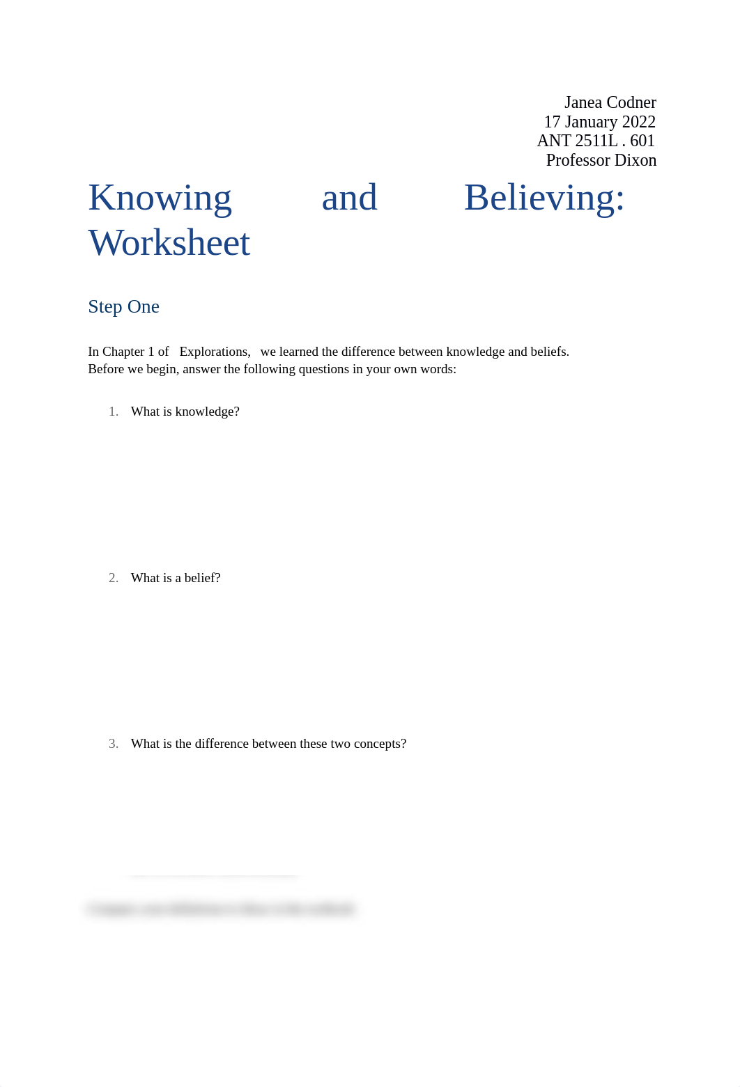 Ch1 Knowing and Believing - worksheet.docx_dnbko0fhd97_page1