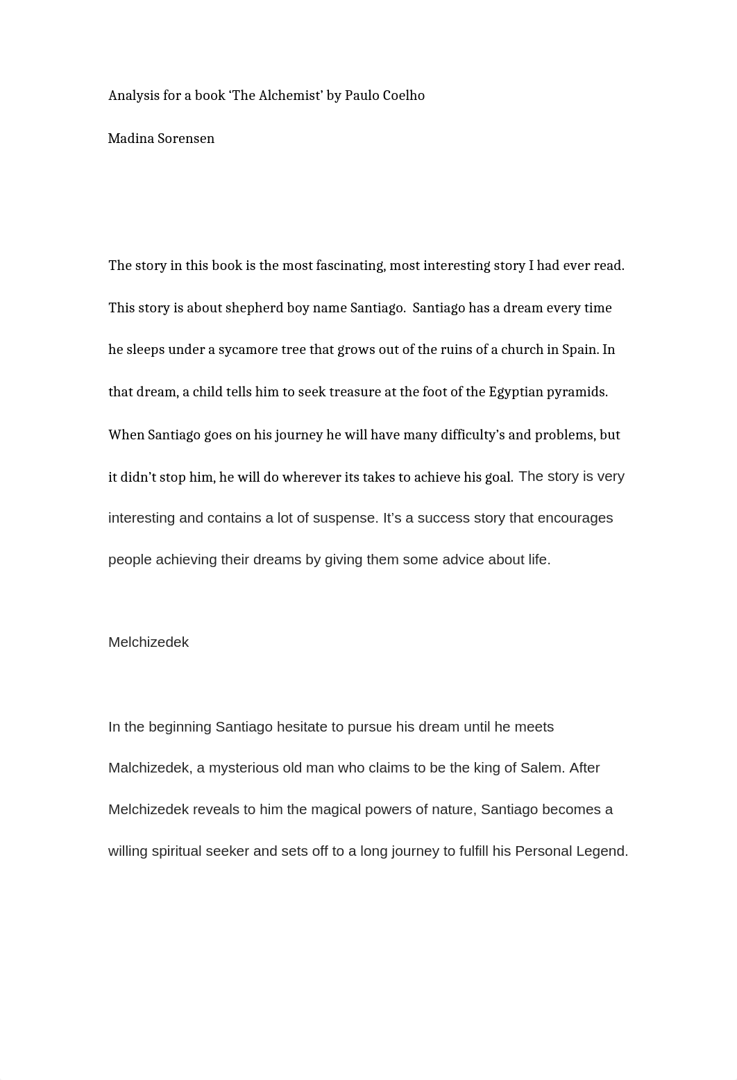 Analysis for a book 'The Alchemist' by Paulo Coelho.docx_dnbn5zfozhg_page1