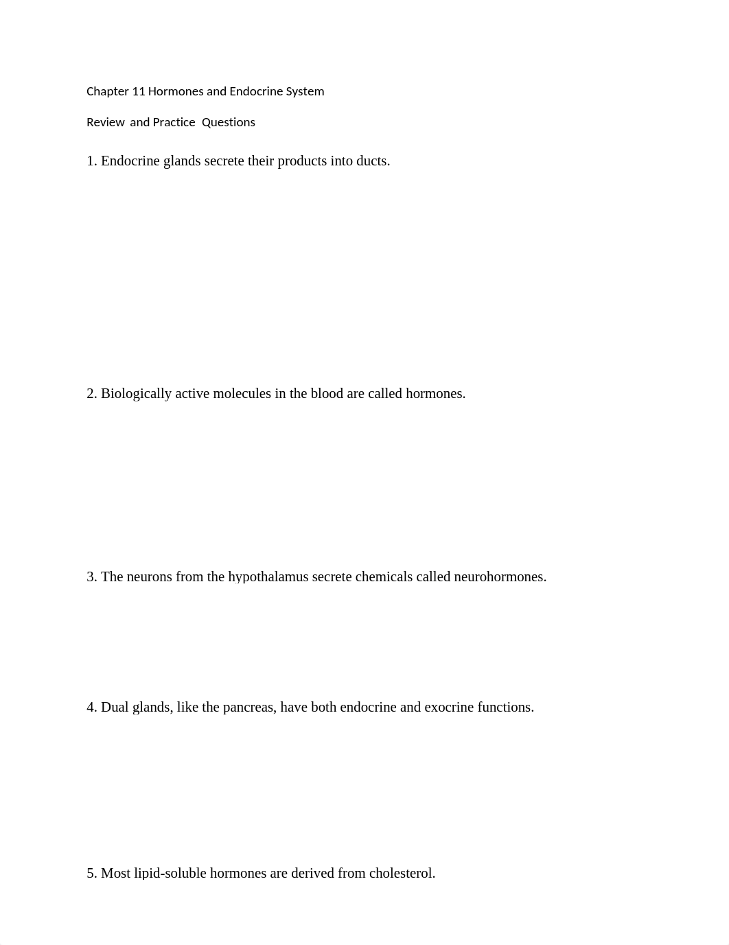 Chapter 11 Hormones and Endocrine System practice  Questions.docx_dnc21if7ze3_page1