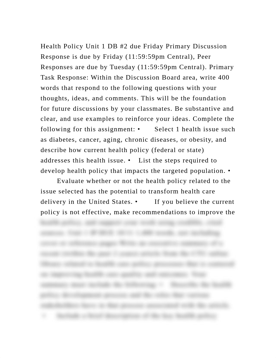 Health Policy  Unit 1 DB #2 due Friday Primary Discussion Response i.docx_dncgkcng6vb_page2