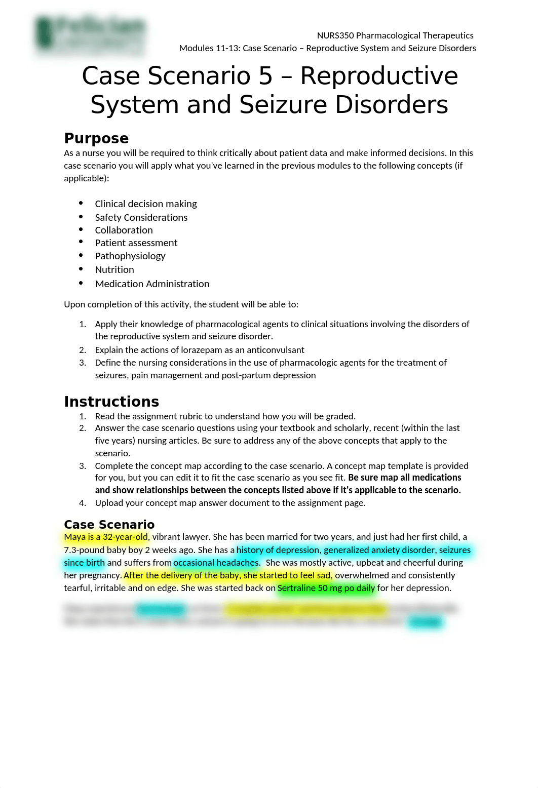 Case Scenario 5 - Reproductive System and Seizure Disorders.docx_dncm843vawm_page1