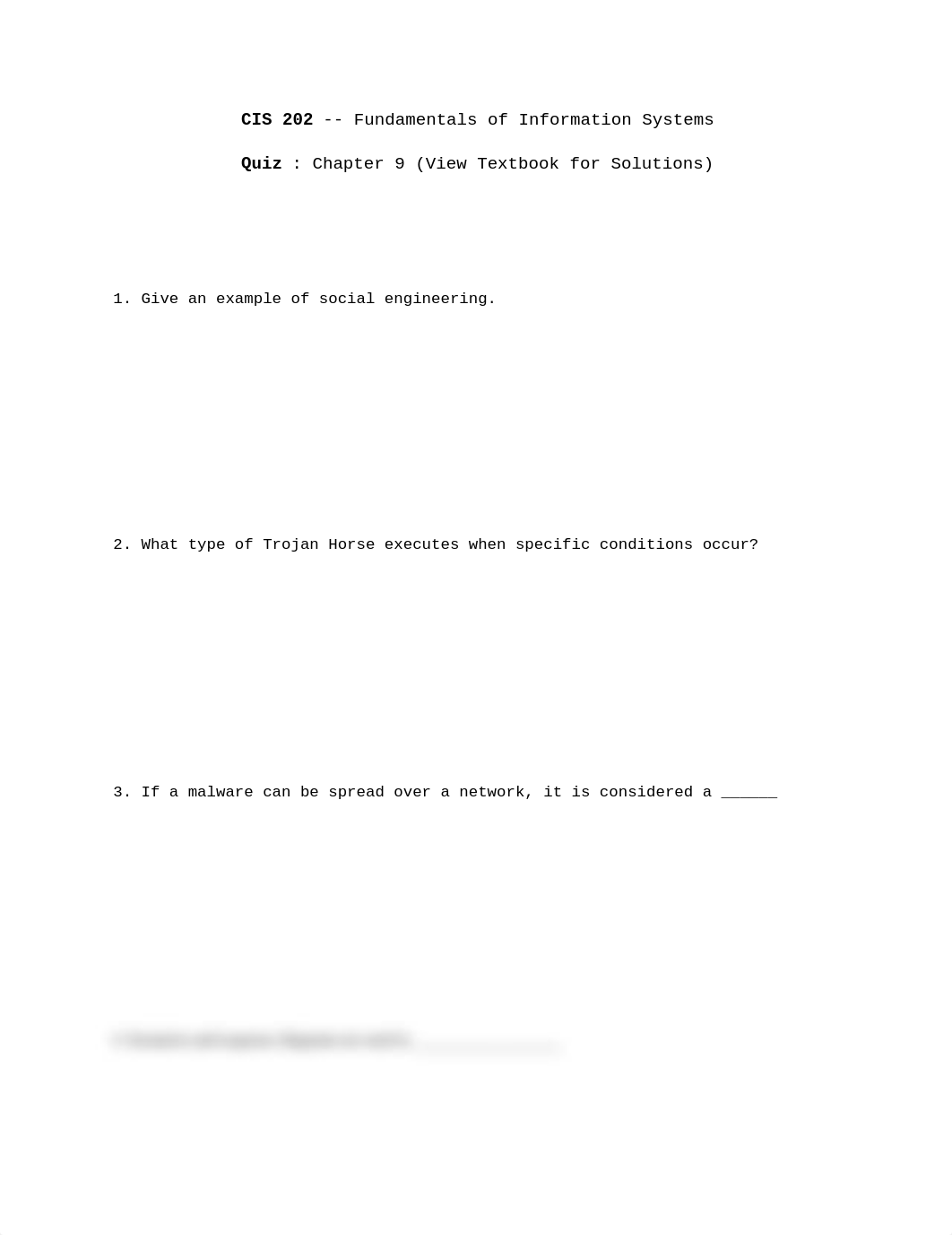 CIS 202 Fundamentals of Information System Chapter 9 Practice Quiz_dncpd722m9y_page1