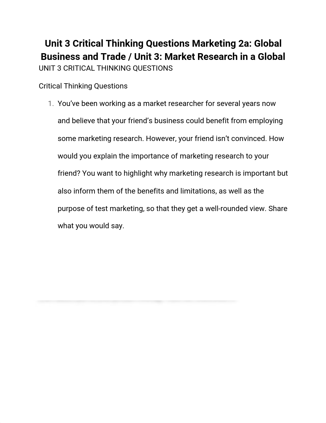 Unit 3 Critical Thinking Questions Marketing 2a_ Global Business and Trade _ Unit 3_ Market Research_dncv4a5iaut_page1