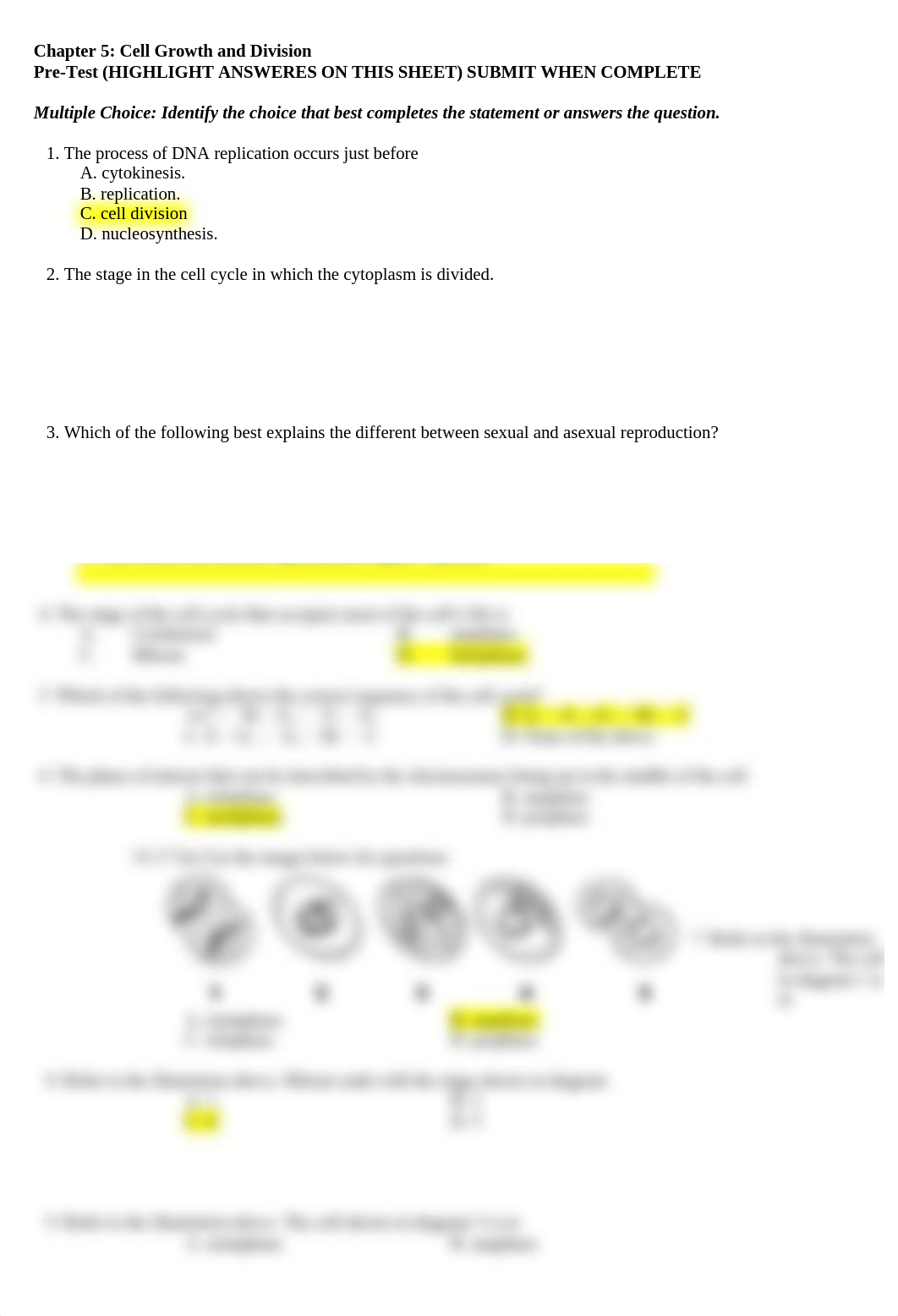 Chapter 5 Pre Test Cell Growth and Division.docx_dncxzsstjrz_page1