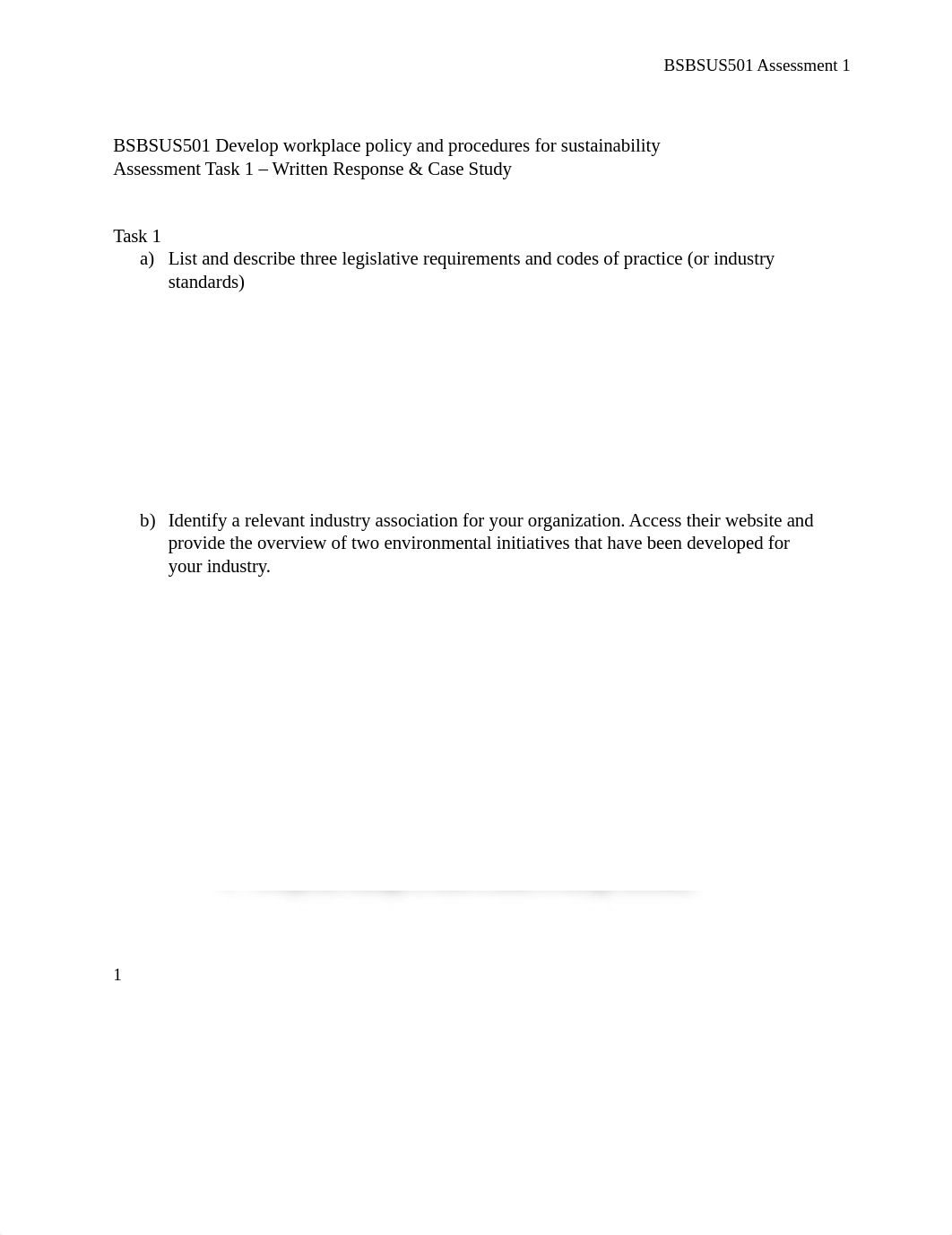 BSBSUS501 Develop workplace policy and procudures for sustainability..docx_dnd1yh3etb5_page1