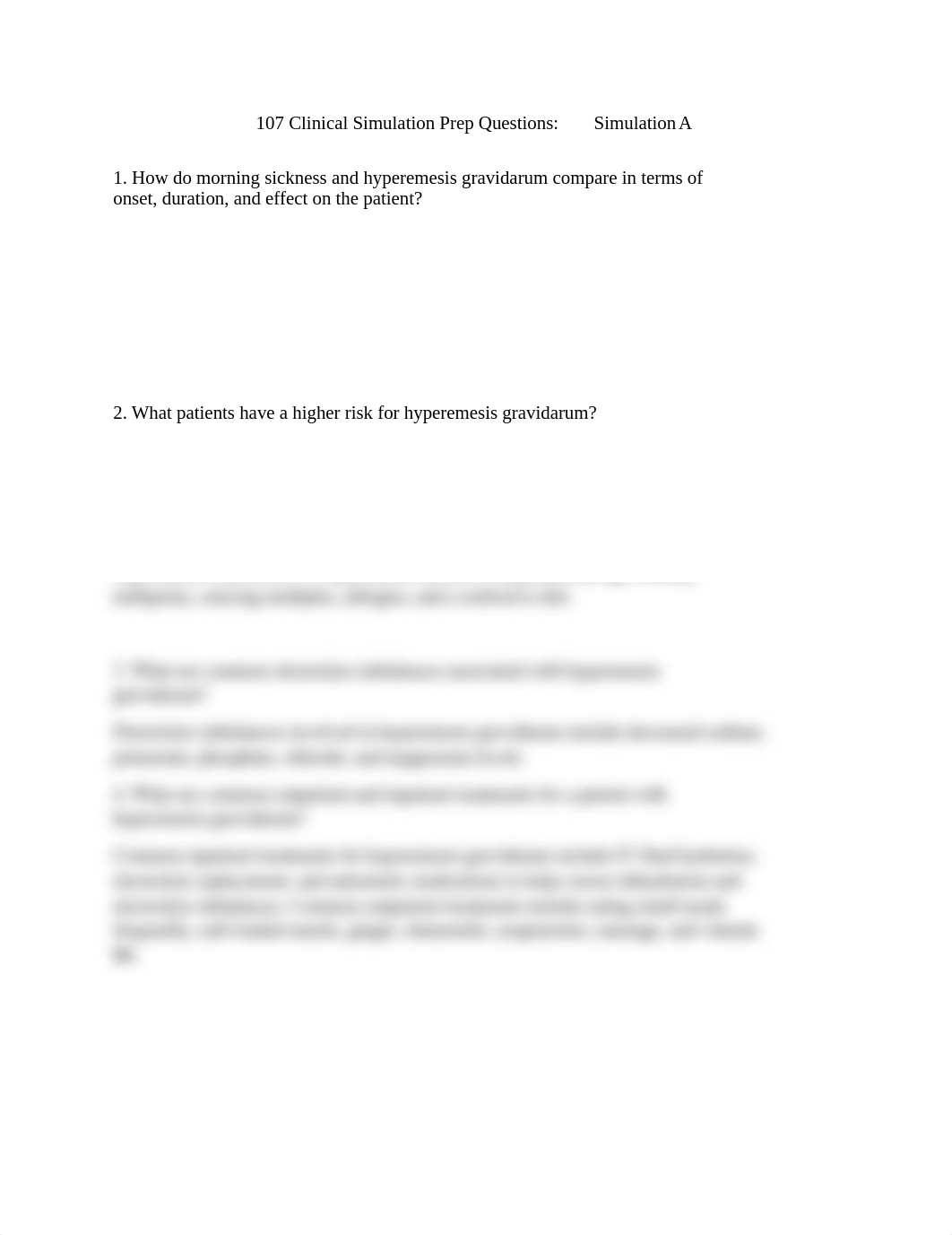 107 Clinical Simulation Prep Questions- Hyperemesis Completed (1).docx_dnda39fxo1o_page1