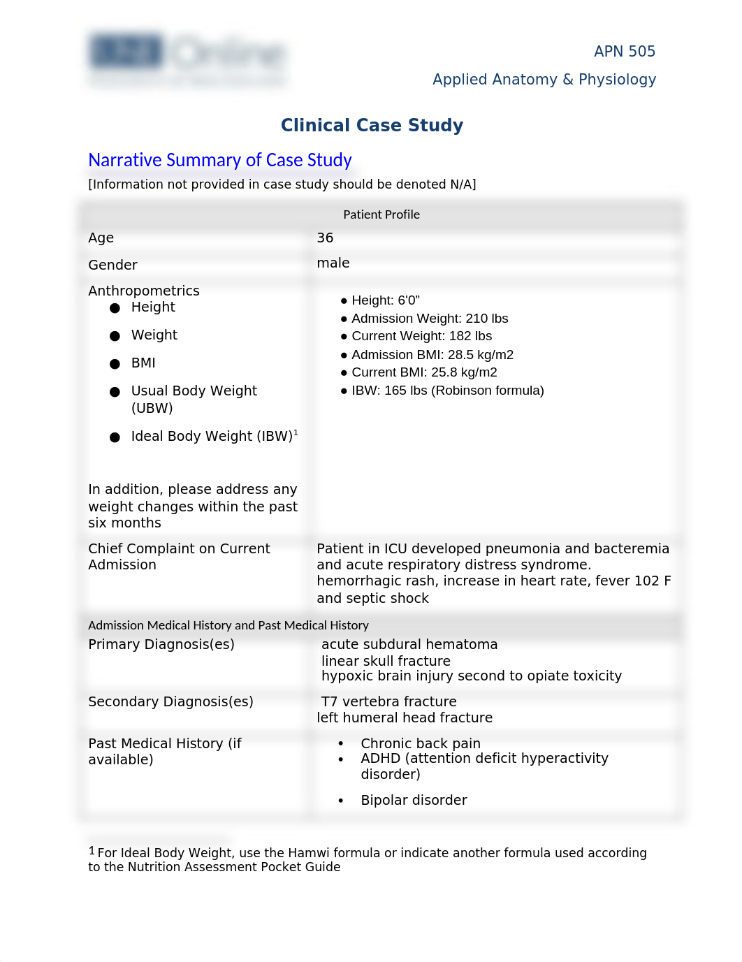 APN 505 - Blank Clinical Case Study 5 pt2.docx_dndkwdbuek2_page1